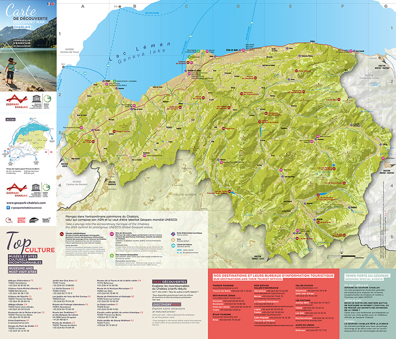 Carte de découverte du Géoparc du Chablais Recto