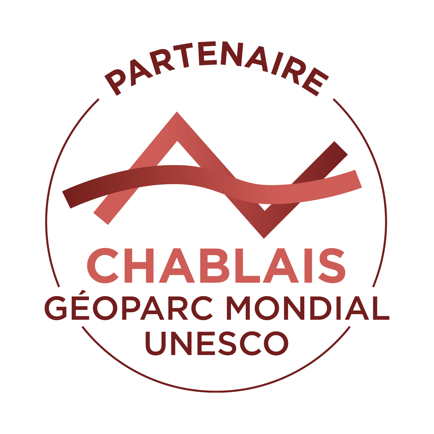 Estampille Partenaire du Géoparc mondial UNESCO du Chablais