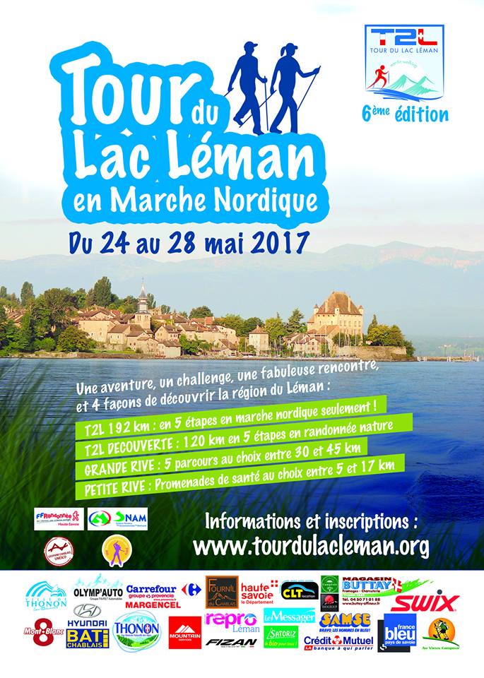 affiche tour du léman en marche nordique 2017