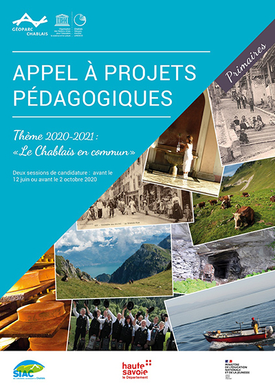 Couverture Appel à projets pédagogiques Primaires2020-2021 du Géoparc du Chablais